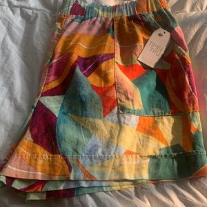NWT tropical pattern linen/rayon shorts